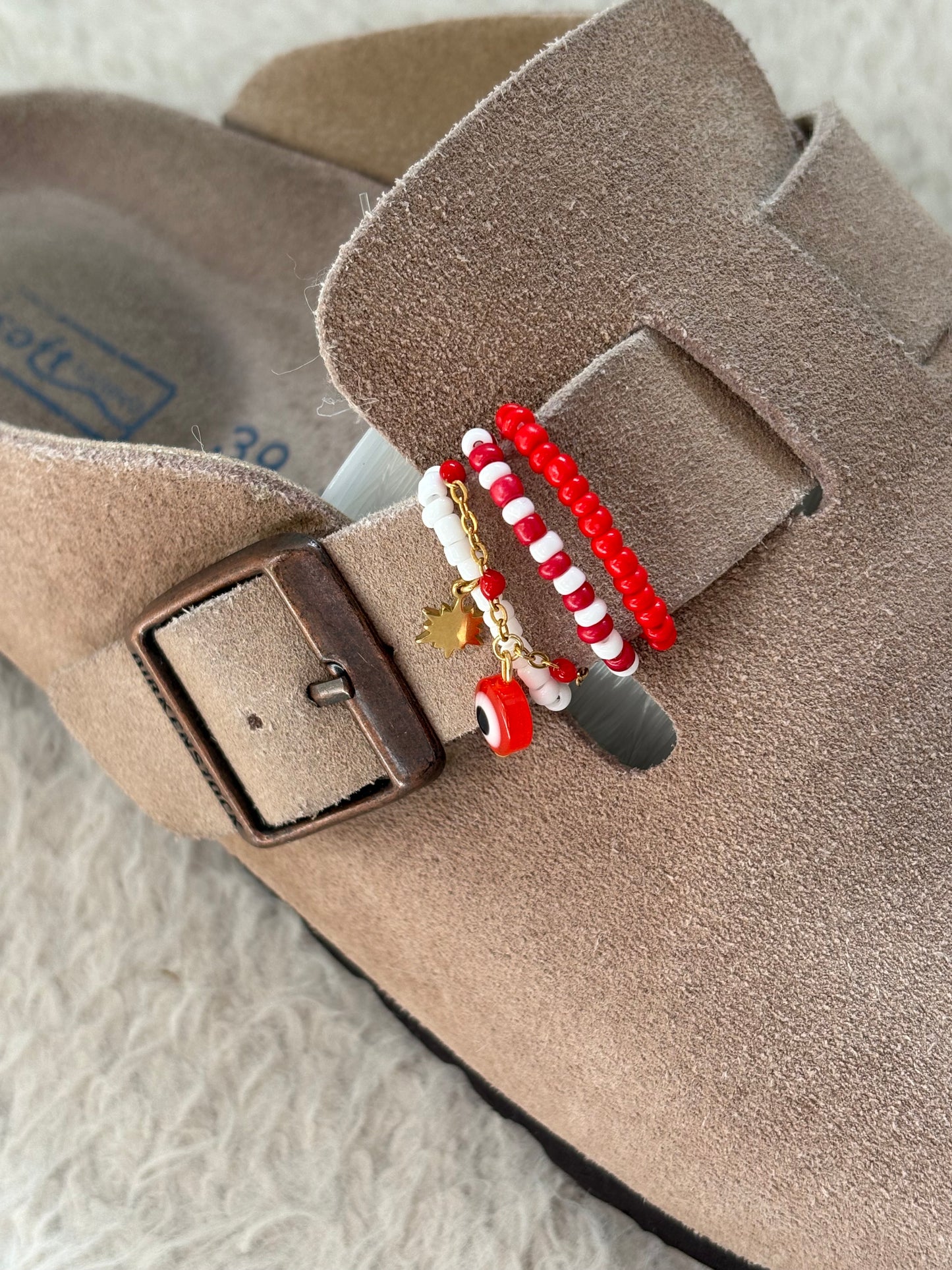 Charm birkenstock rouge