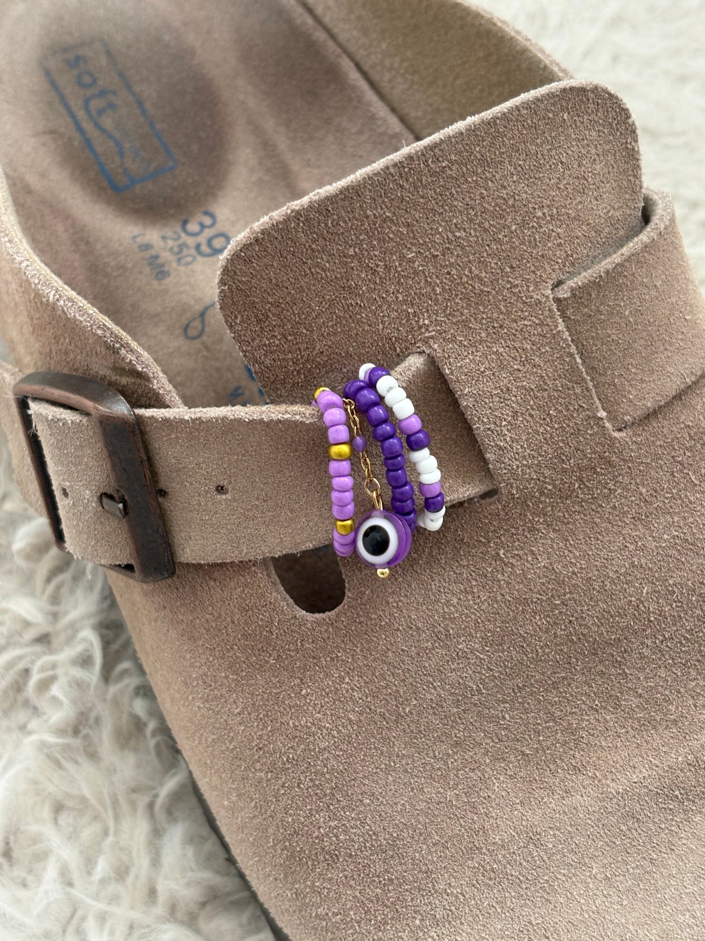Charm birkenstock violet
