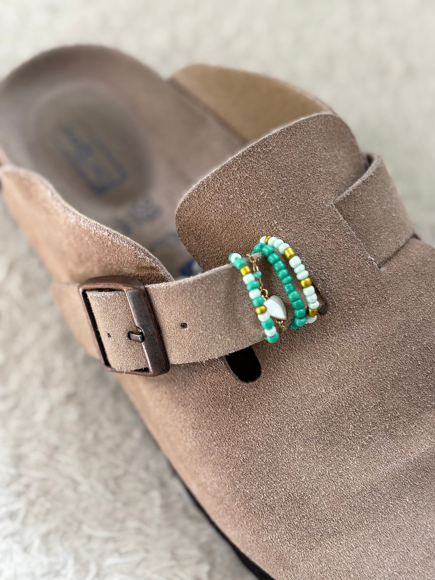 Charm birkenstock turquoise