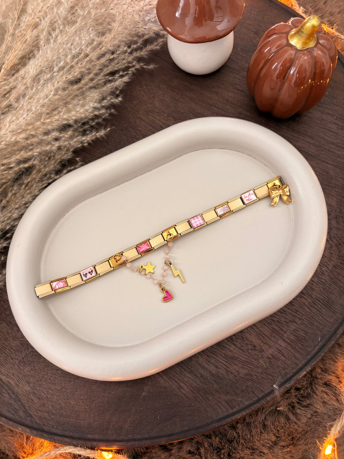 BRACELET CHARM ITALIEN - ROSE #3