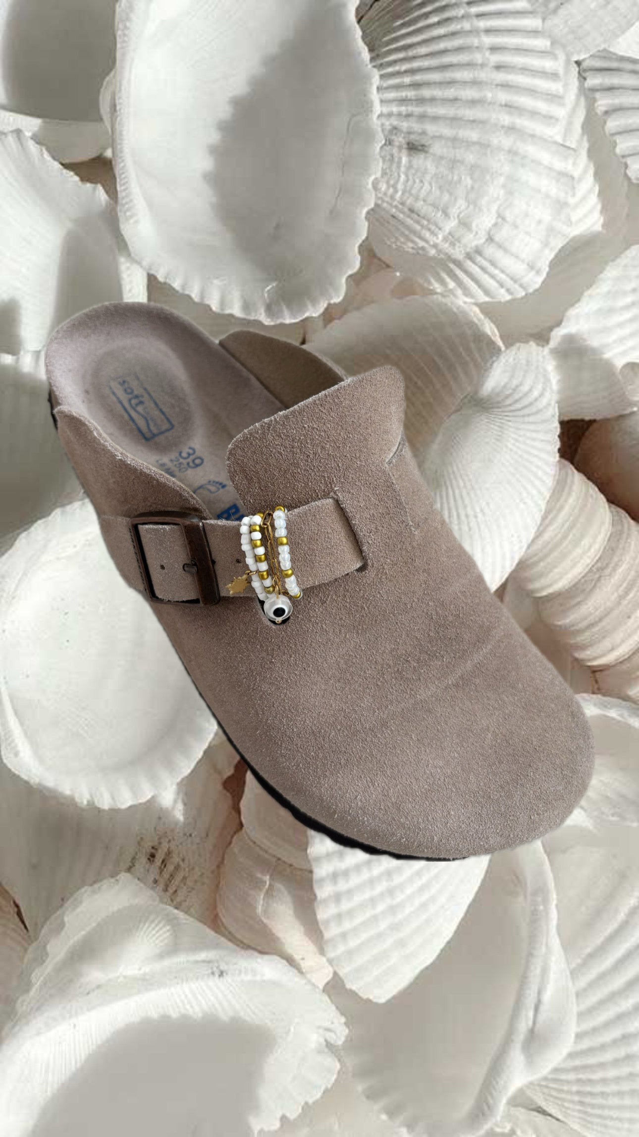 Charm birkenstock blanc