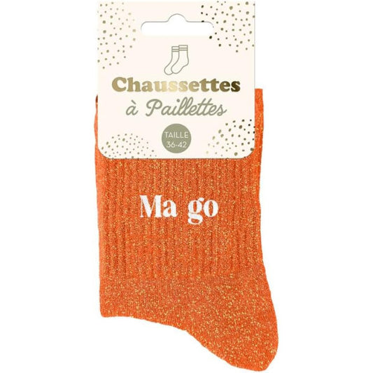 Chaussette à paillettes " Ma go "