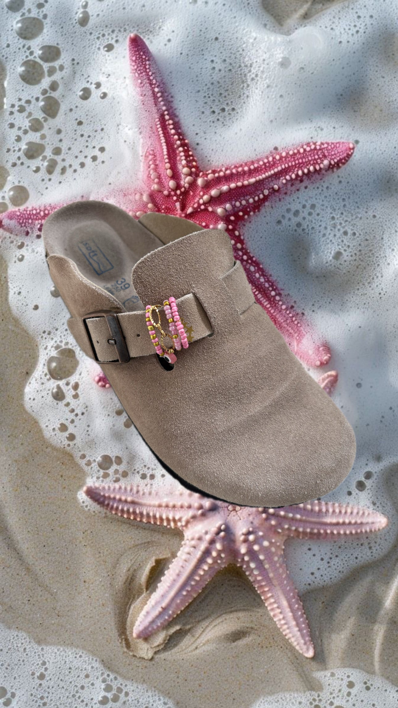 Charm birkenstock rose