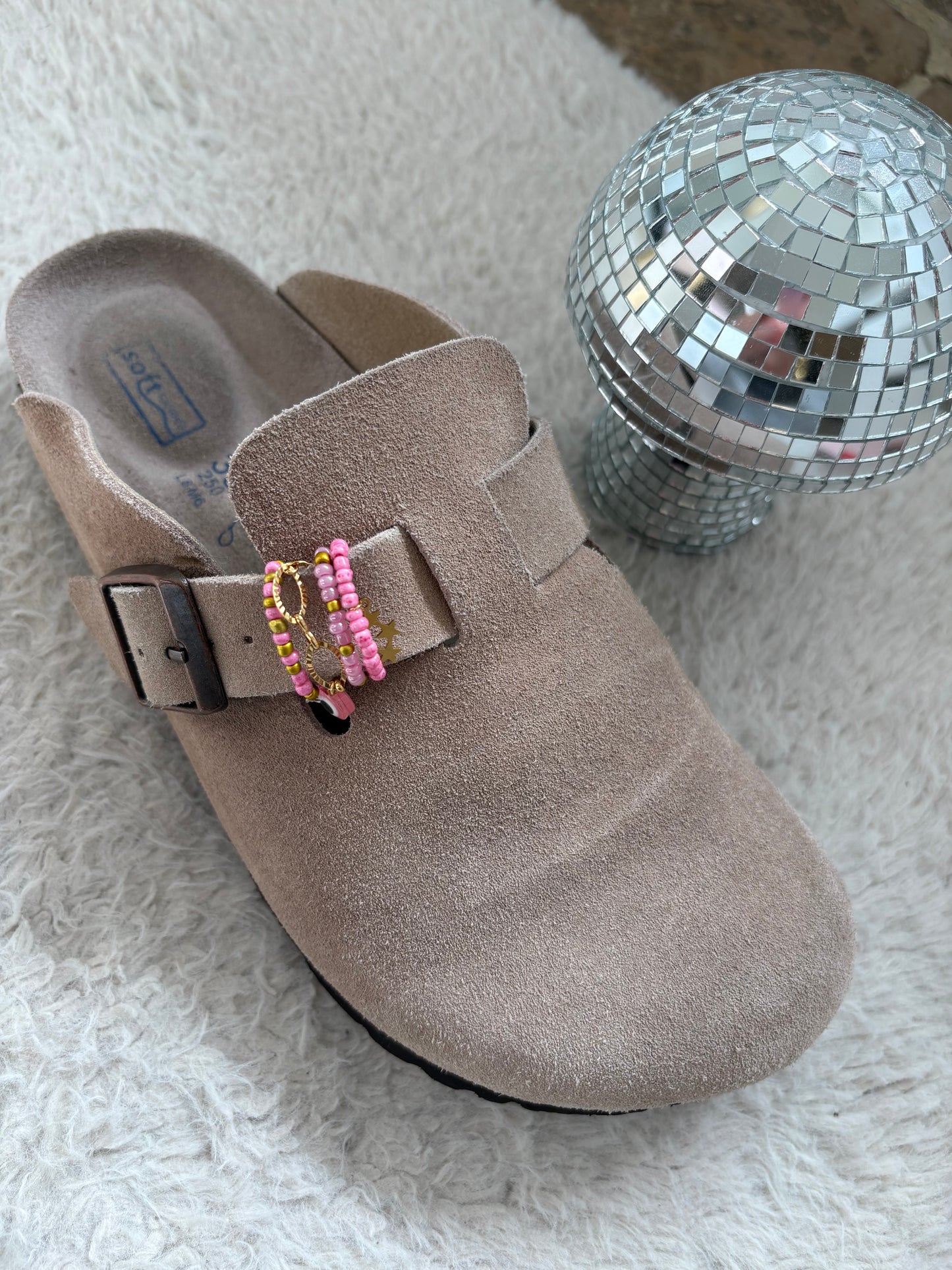 Charm birkenstock rose