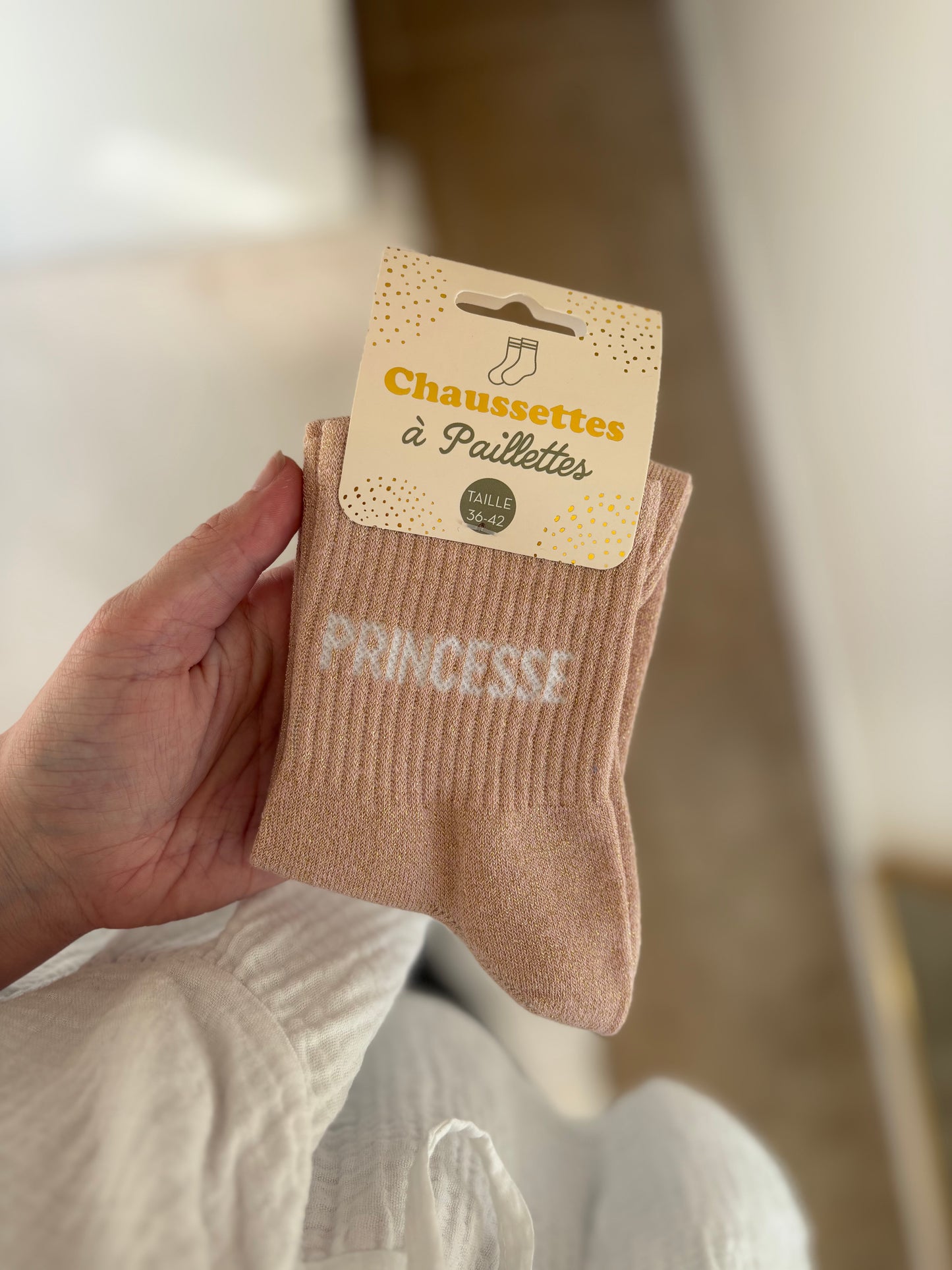 Chaussette à paillettes " PRINCESSE "