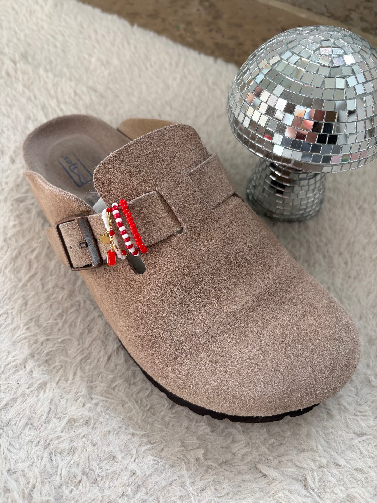Charm birkenstock rouge