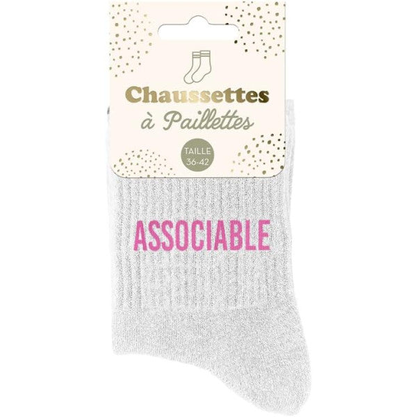 Chaussettes à paillettes " Associable "