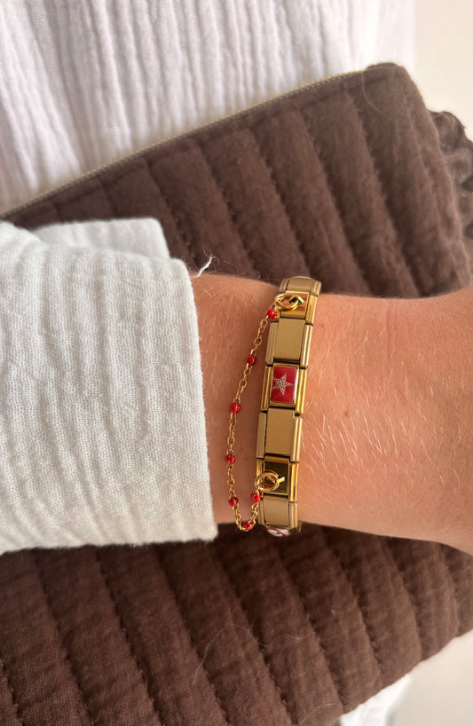BRACELET ITALIEN ROUGE #1
