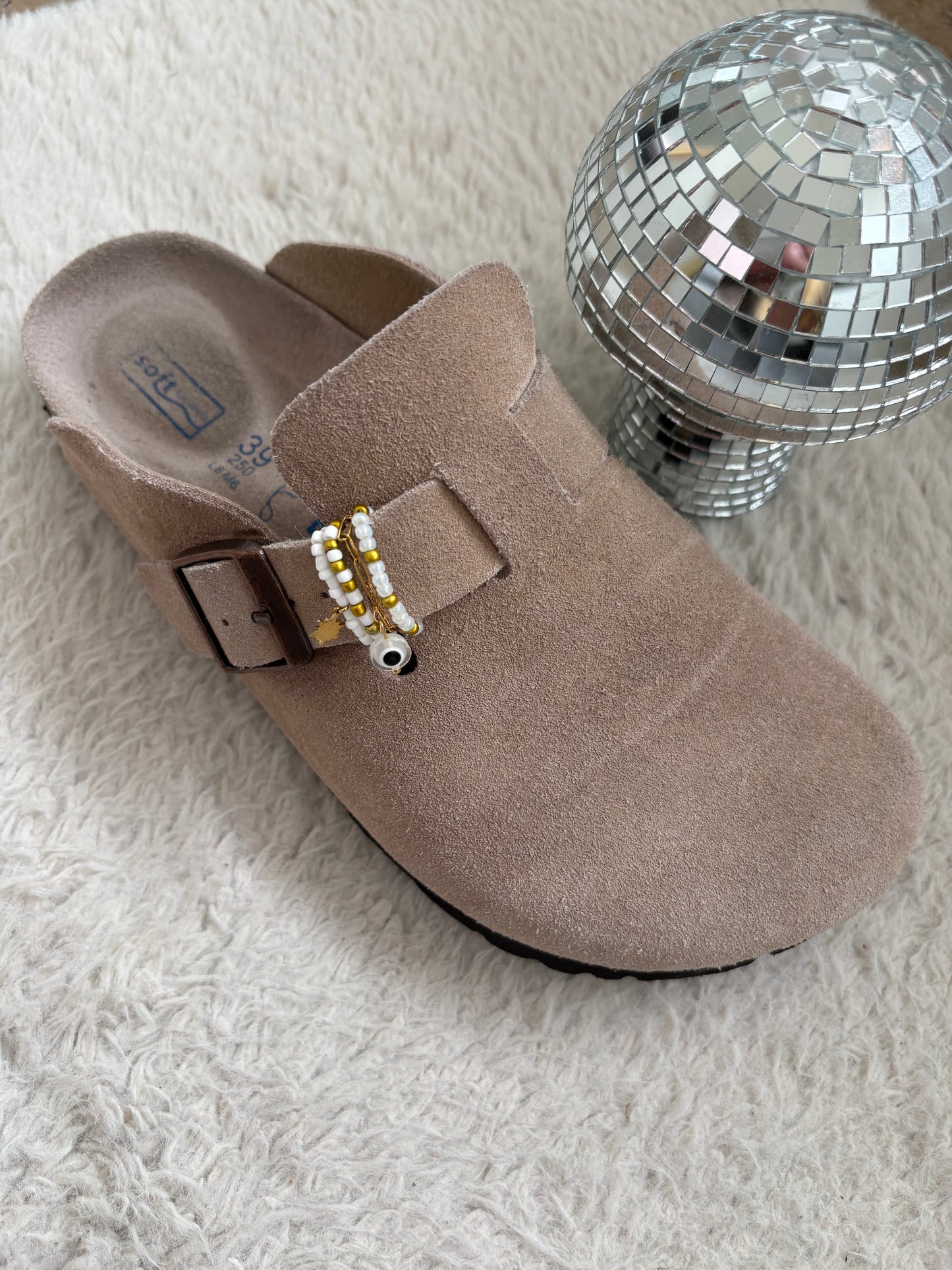 Charm birkenstock blanc