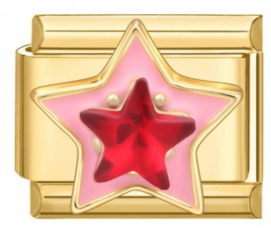CHARM ITALIEN ÉTOILE DIAMANT ROSE