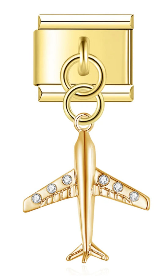 CHARM BRELOQUE BRACELET ITALIEN AVION