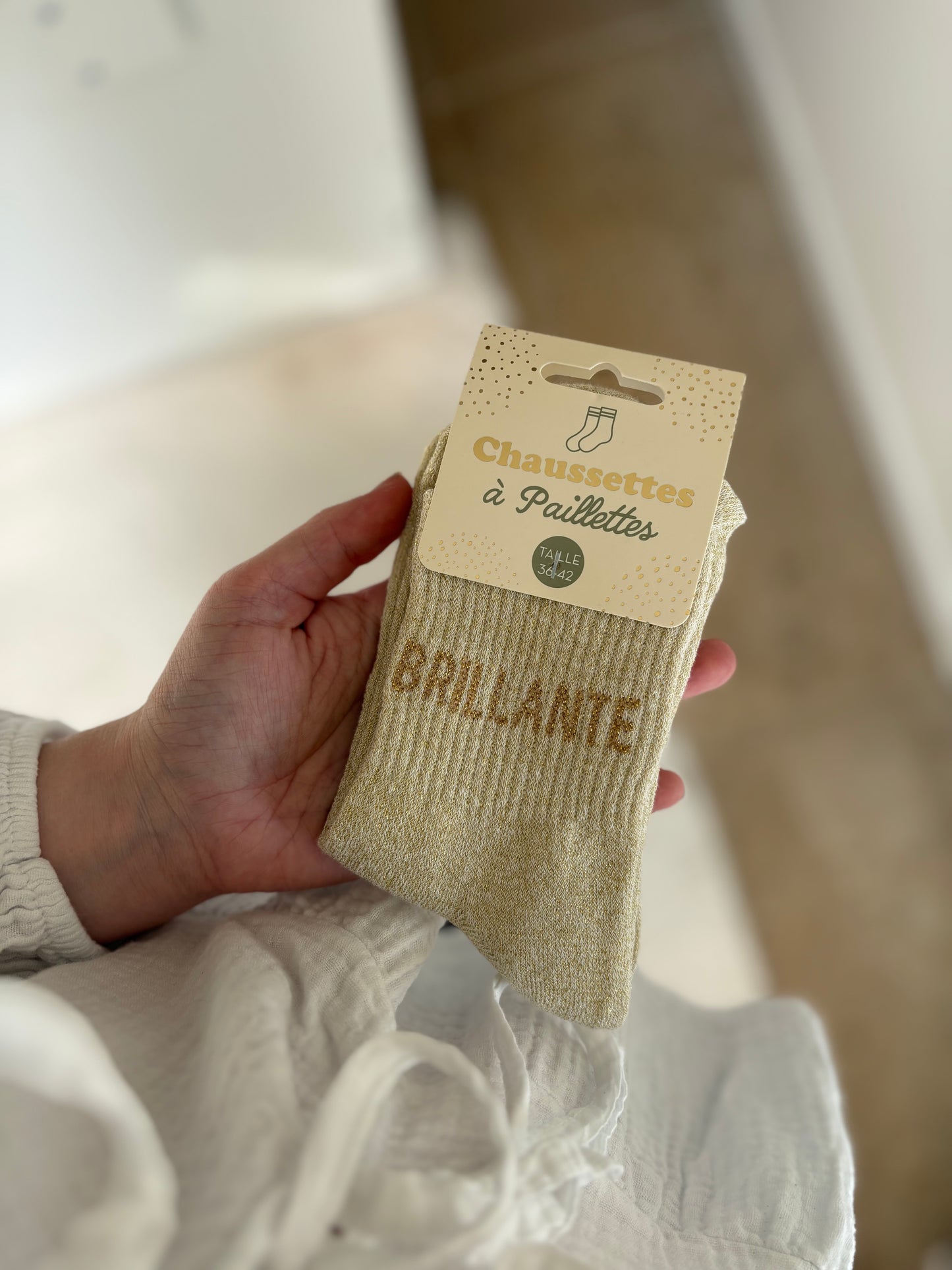 Chaussette à paillettes " BRILLANTE "
