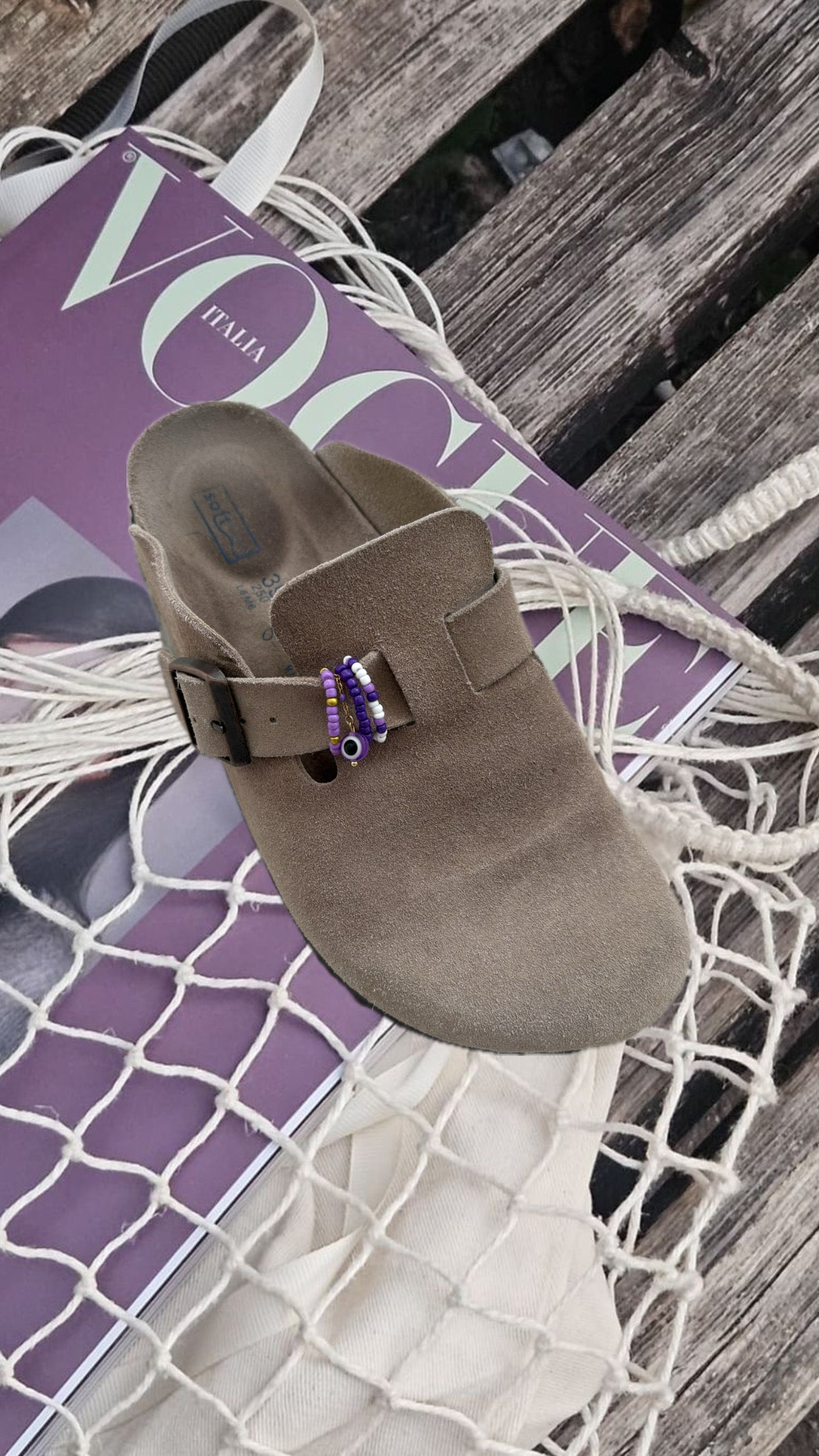 Charm birkenstock violet