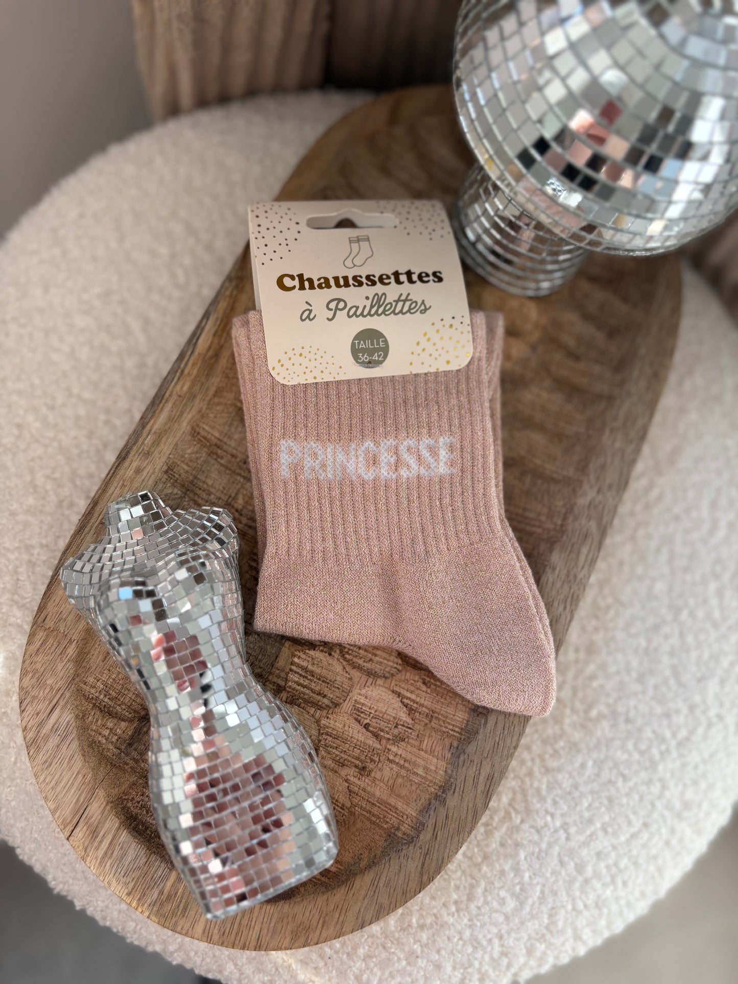 Chaussette à paillettes " PRINCESSE "