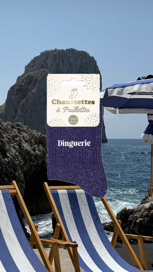 Chaussette à paillettes " dinguerie "