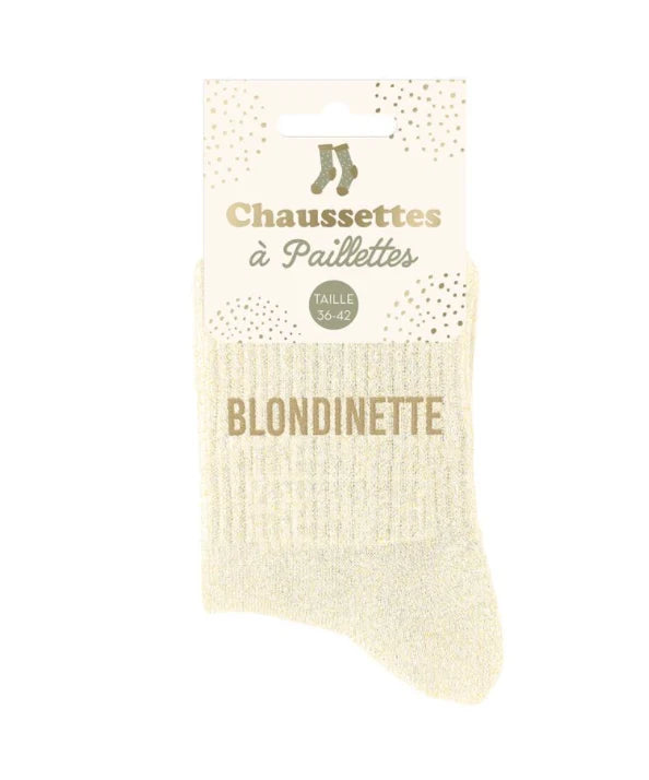 Chaussette à paillettes " Blondinette "
