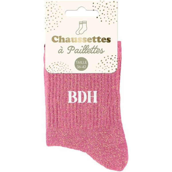Chaussette à paillettes " bdh "